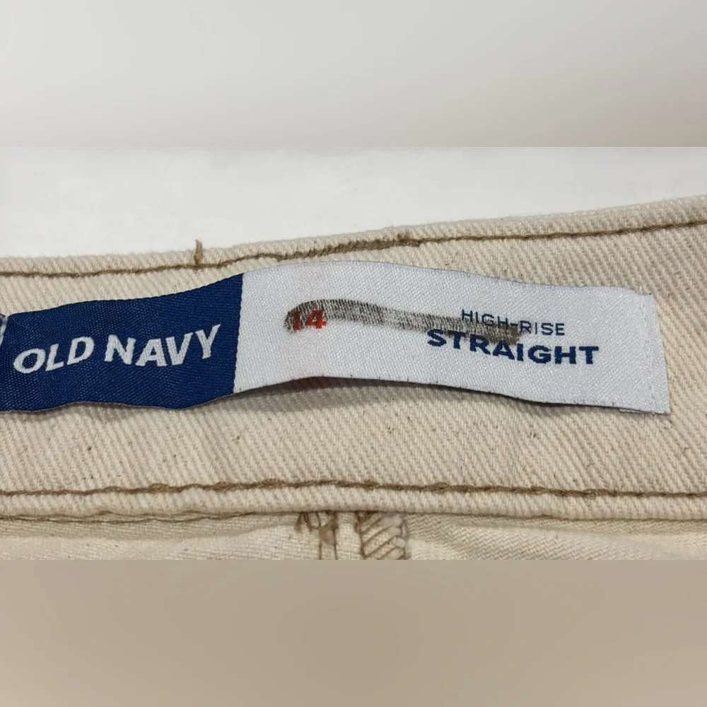 Old Navy High Waisted Utility Pant in Natural White NWT - Picture 9 of 11